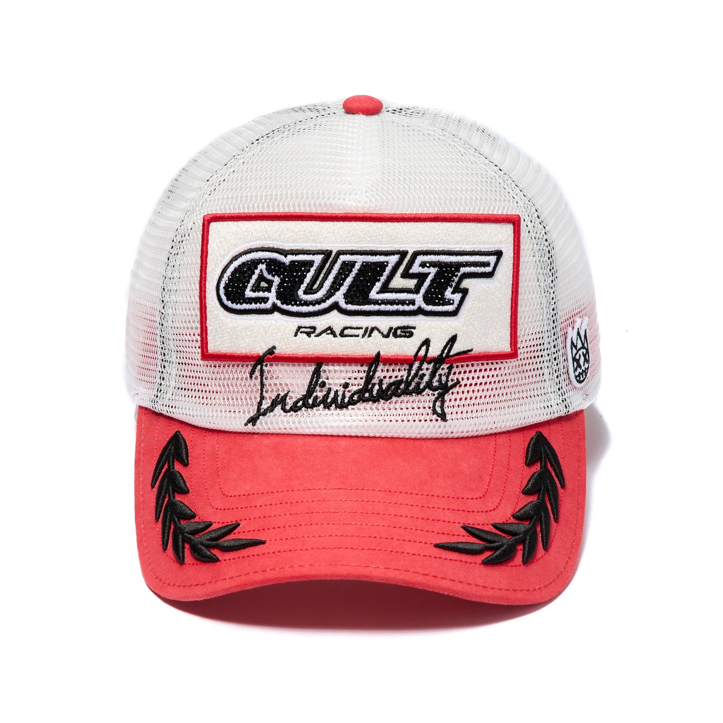 Cult's All Over Mesh Trucker Hat in Winter White