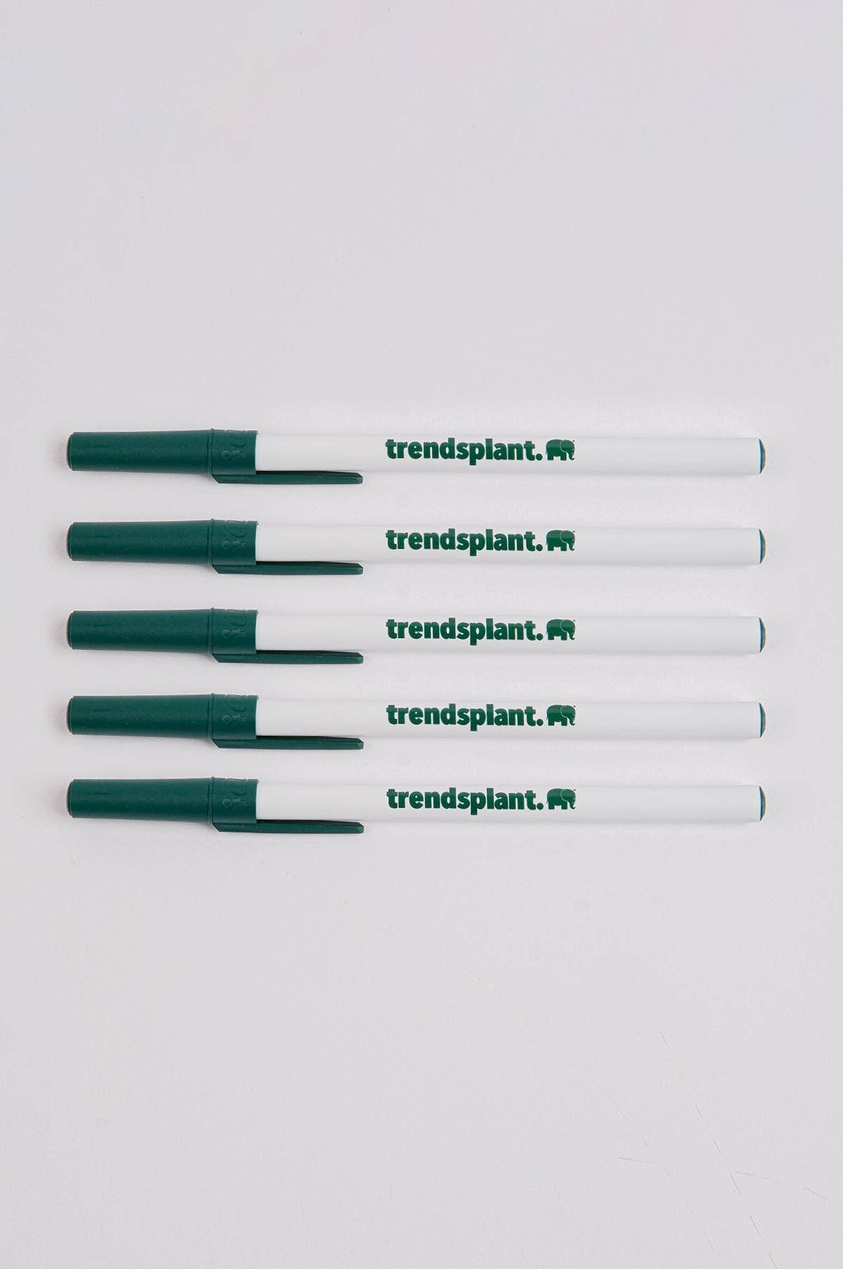 Logo Bic® Eco Ball Pen 5 Pack White/Trendsplant Green