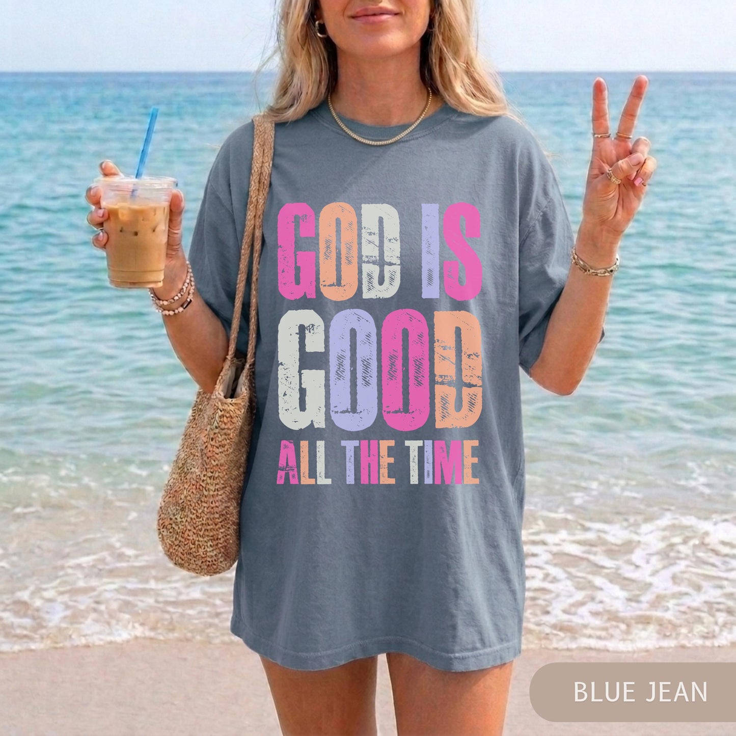 Comfort Color God Good Time Summer Christian Bible Verse Quote Religious Tees (4)