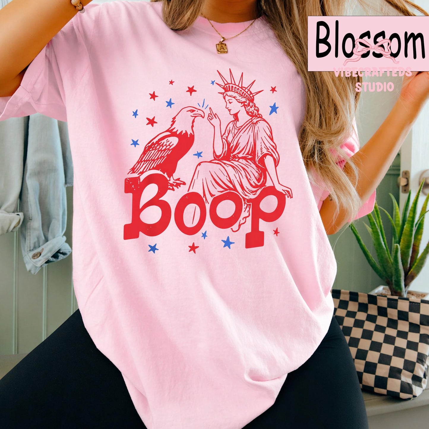 Statue Liberty Eagle Boop Patriotic Boop Tee Fourth July Usa Liberty Eagle Comfort Colors (5)