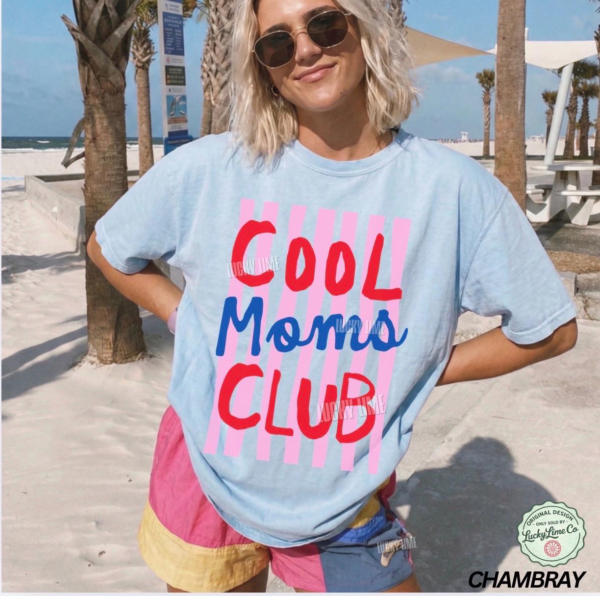 Moms Club Comfort Colors Mom Mama Tee Striped Mom Life Mother Day Mom (5)