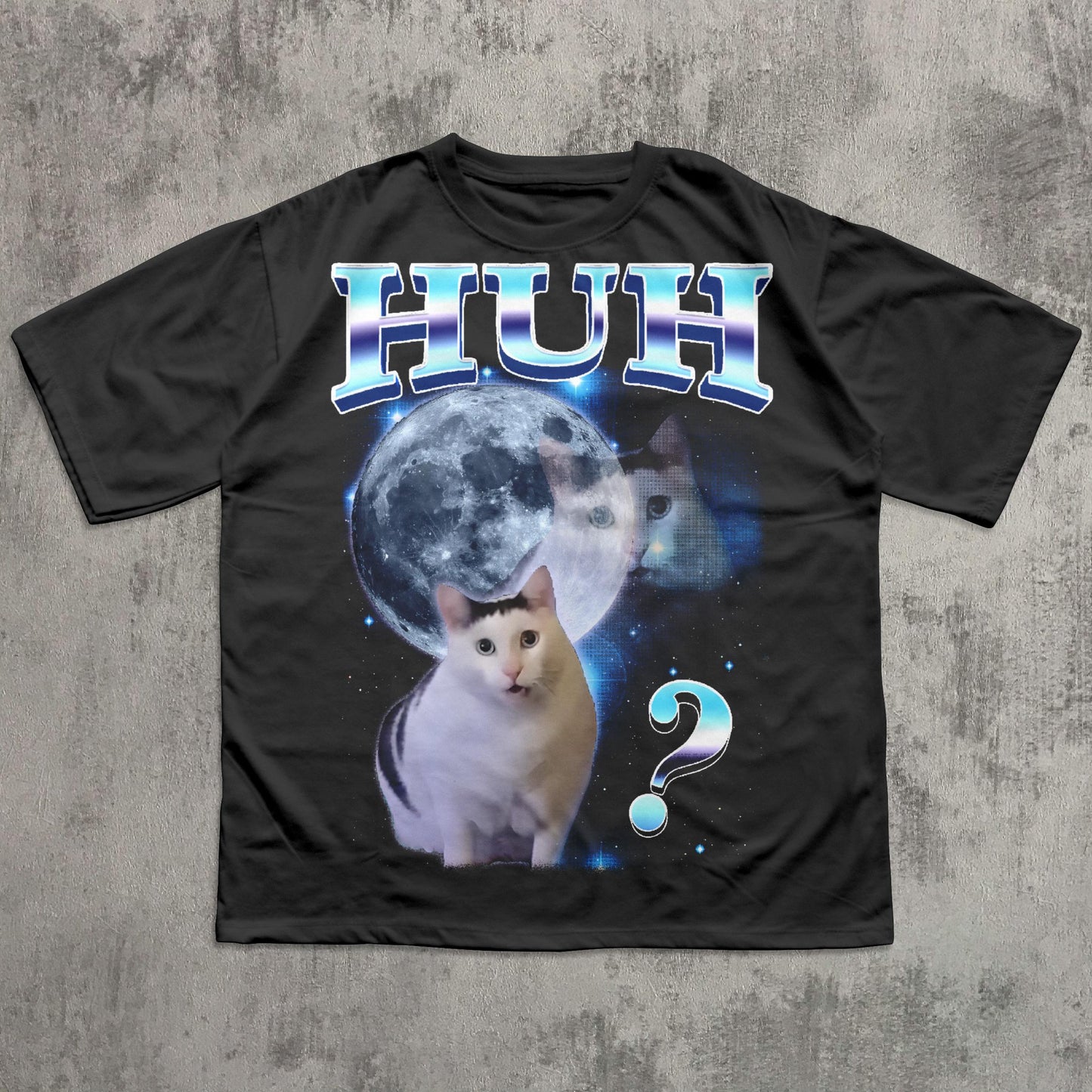 Huh Dank Cat Meme Tee Woman Man Ugly Unhinged Goofy Ahh Cats Clothes Comfort Colors Tee (5)