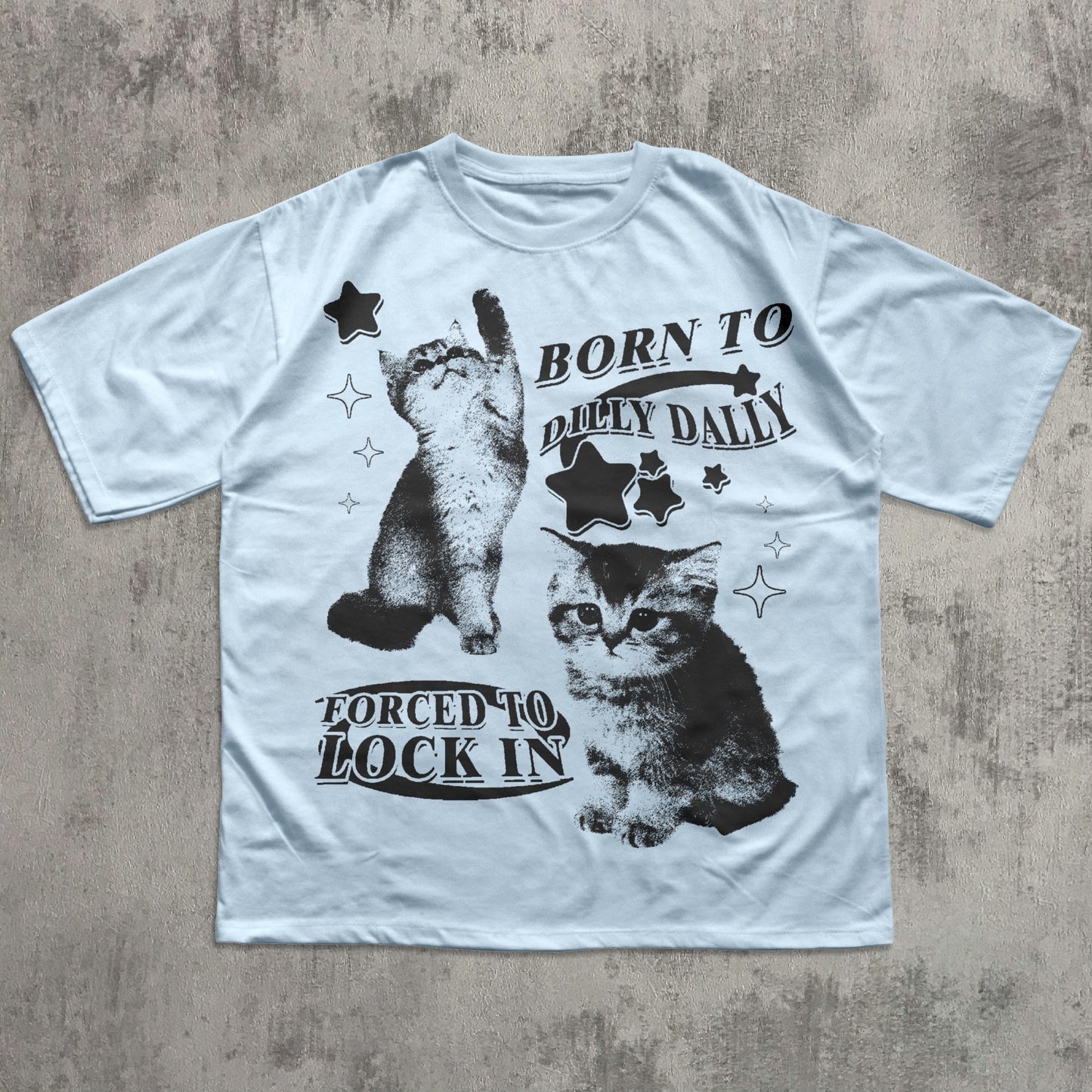 Born Dilly Dally Forced Lock Y2k Kitten Cat Meme Silly Cats Tee Comfort Colors Ironic Tees Cat Lover (5)