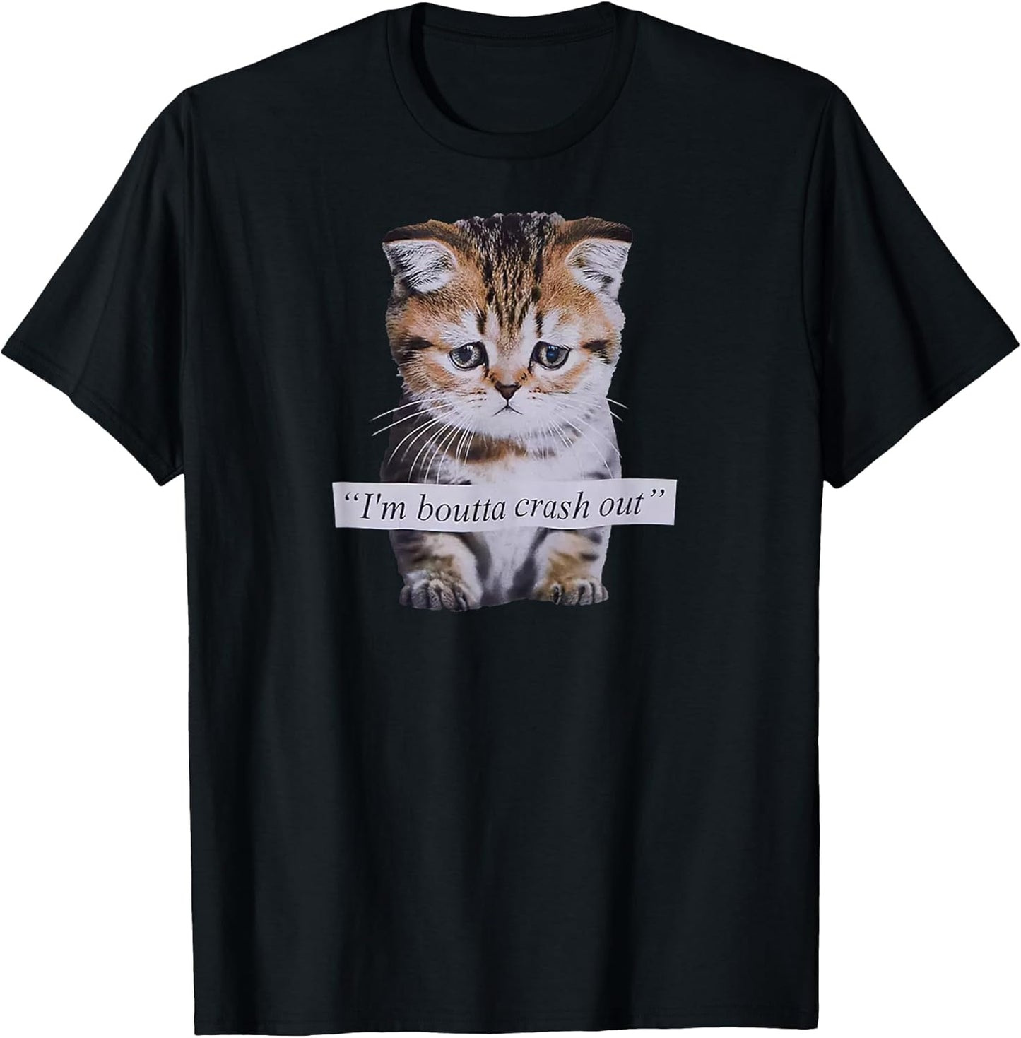 I'm Boutta Crash Out Funny Sarcasm Quotes Meme Cat Humorous T-Shirt