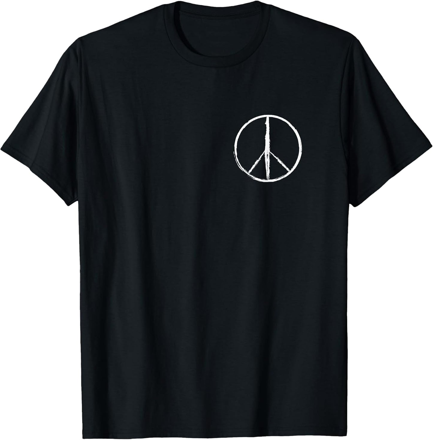 Hippie Rainbow Peace Sign On Pocket Hippie T-Shirt