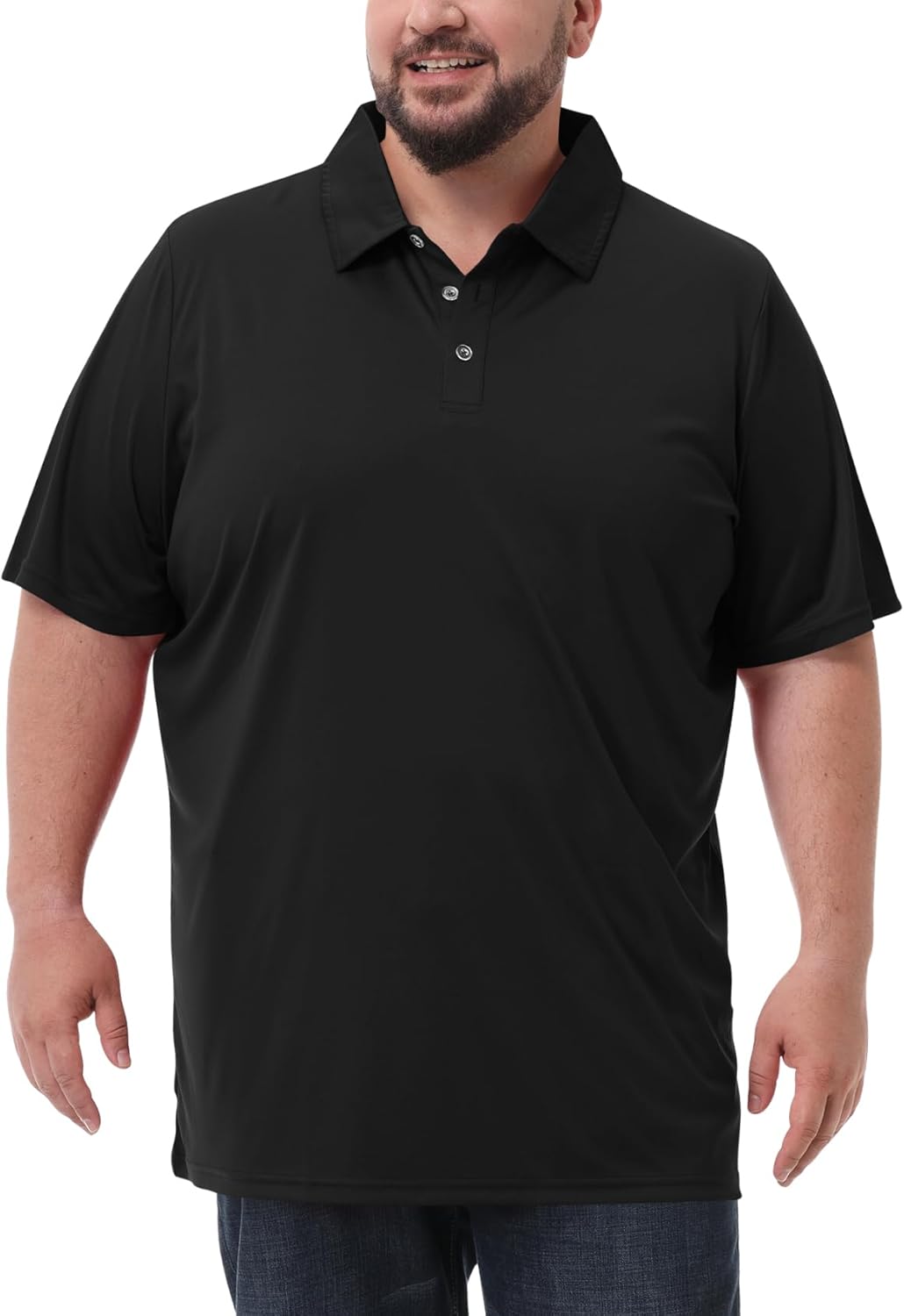 Men's Big and Tall Polo Shirts UPF 50+ Casual Work Quick Dry Short Sleeve Collared Golf Shirt(XL-8XL)