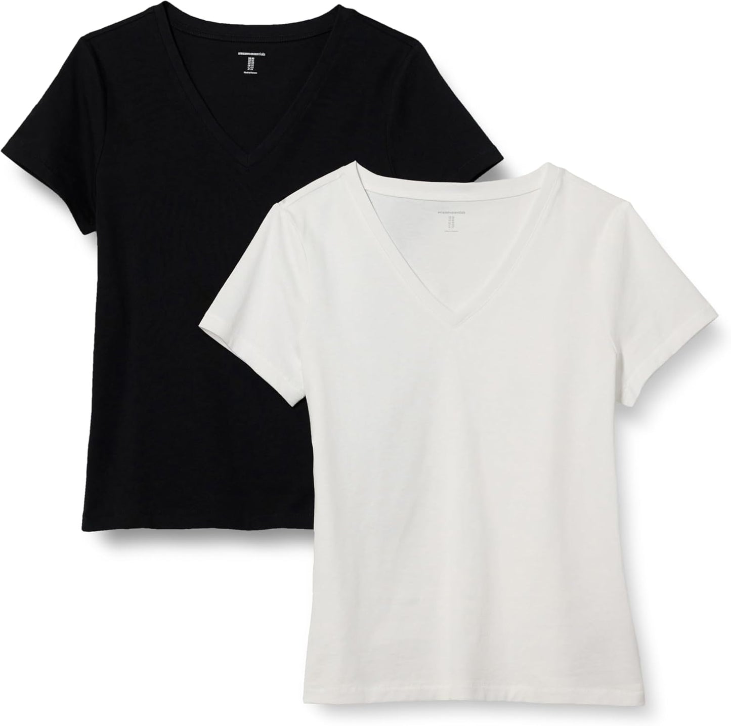 Women's Regular Fit 100% Cotton V-Neck Short Sleeve T-Shirt