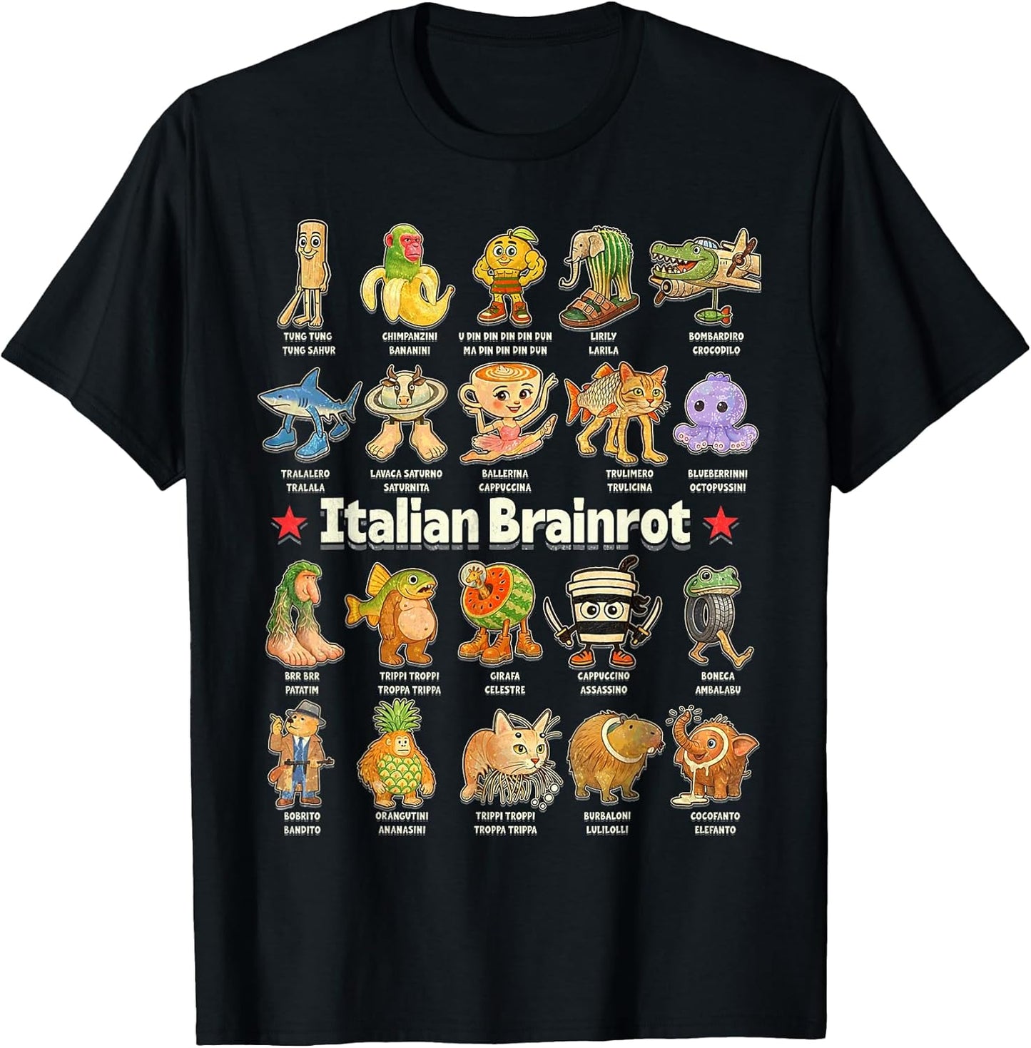 Tralalero Tralala Shark Funny Italian Brainrot Meme Tee T-Shirt