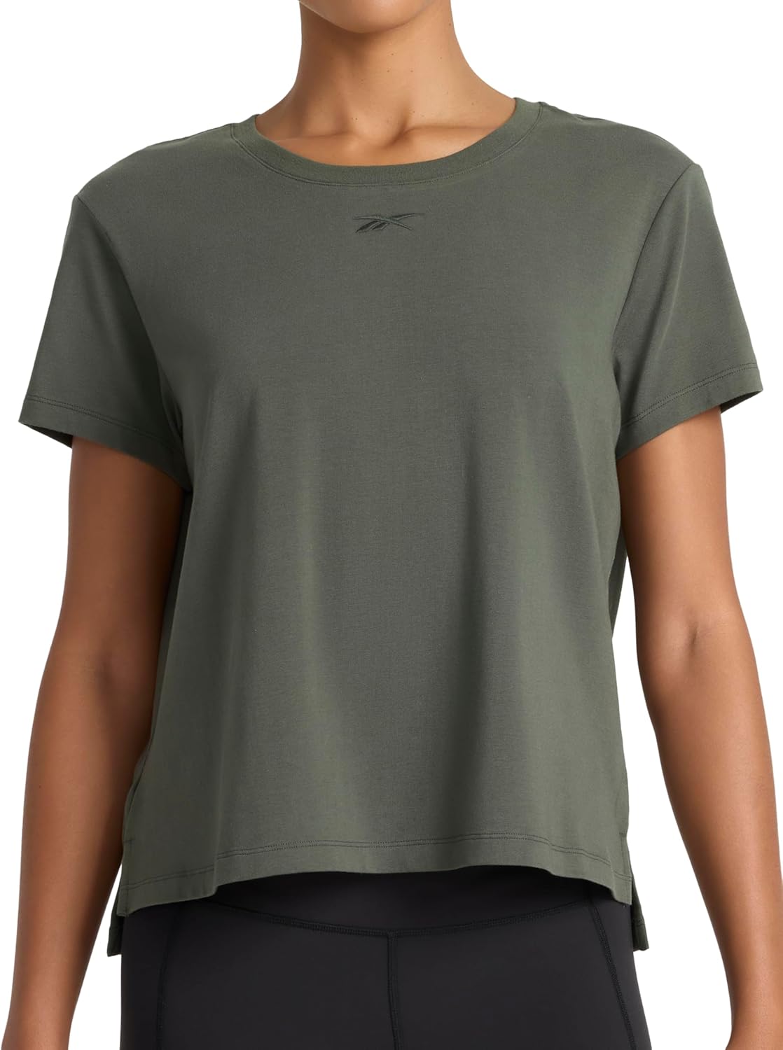 Women's Embroidery Hit Graphic Crewneck T-Shirt, Standard Fit, Lightweight Stretch Cotton Fabric