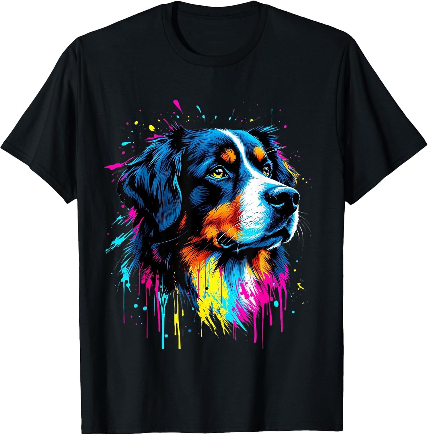 Mountain Dog Pop Art Beautiful Bernese Mountain Dog Lovers T-Shirt