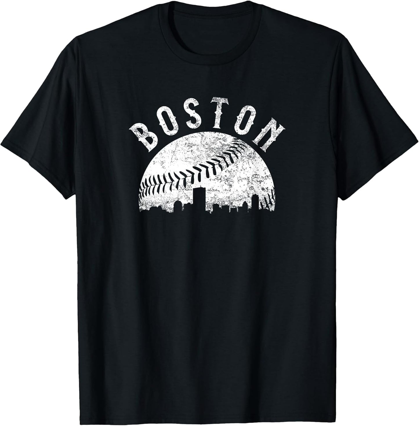 Vintage Boston Massachusetts Skyline Apparel