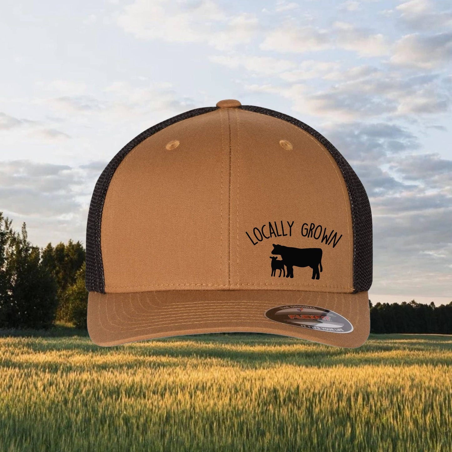 Cattle Trucker Hat, Locally Grown, Mesh Back