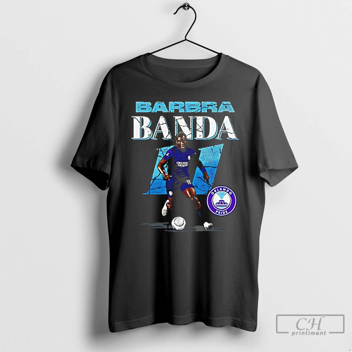 Classic Barbra Banda 11 Orlando Pride Cracked Number Vintage