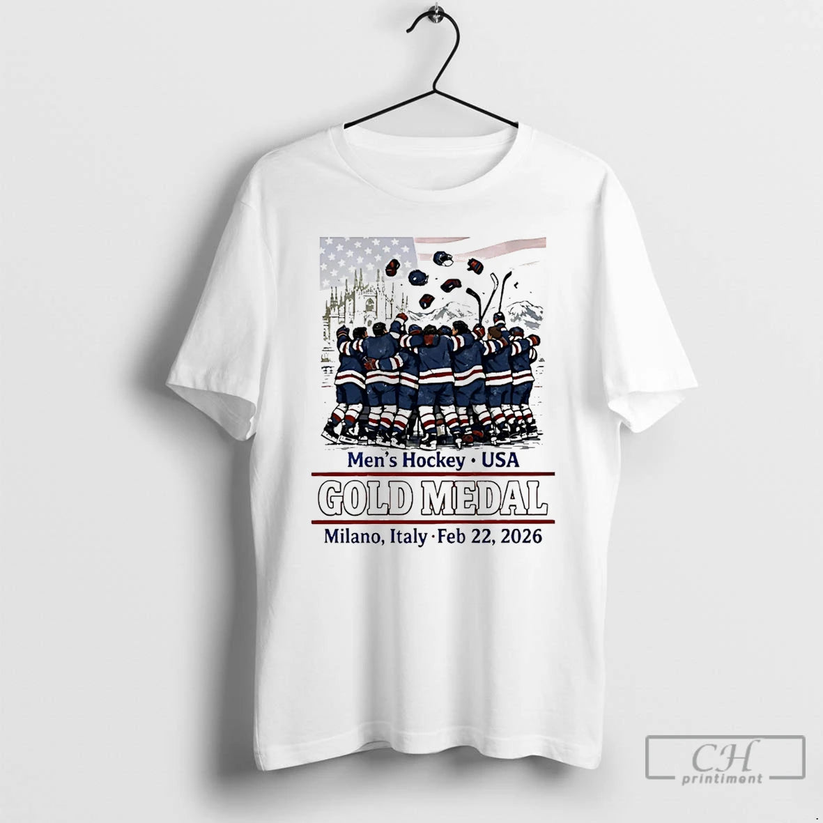 Classic Mens Hockey Usa Gold Medal Gold In Milan Usa