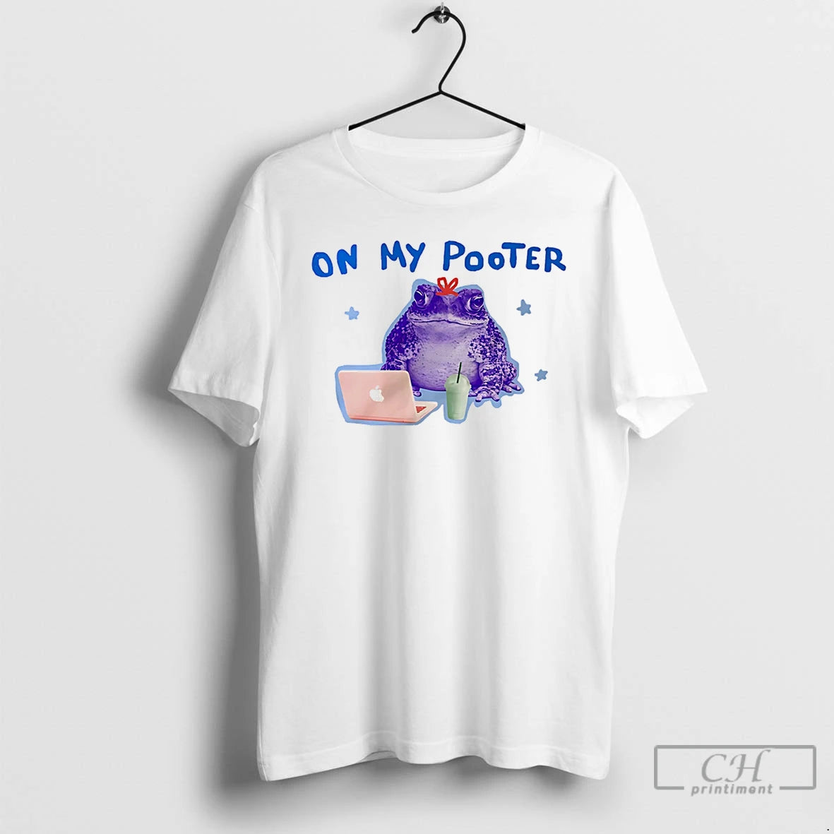 Classic On My Pooter Frog Cartoon