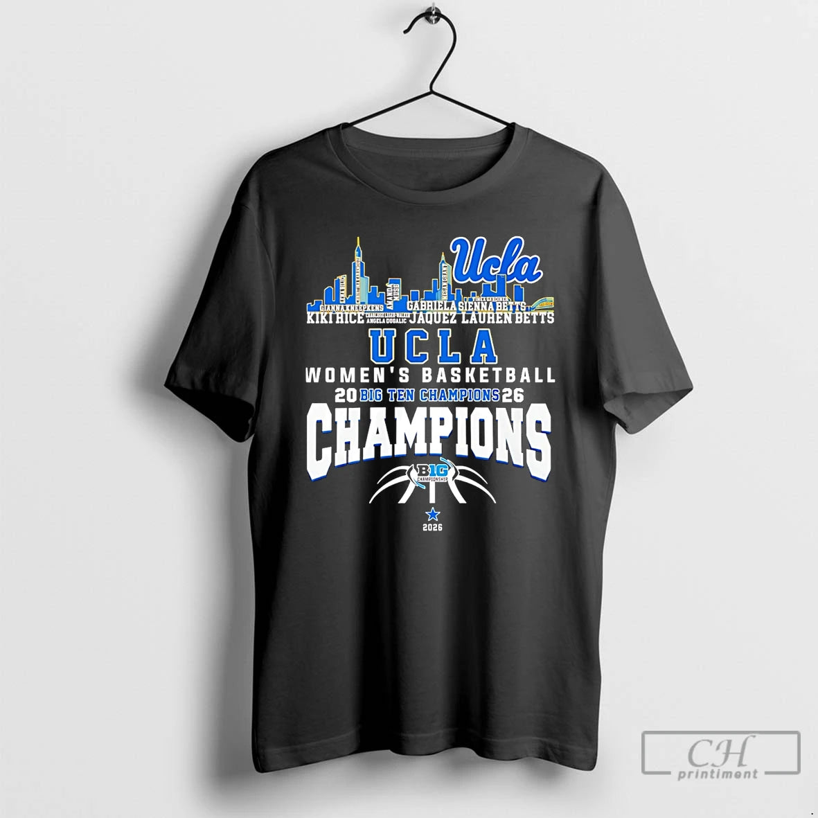 Classic Ucla Womens Basketball 2026 Big Ten Champions City Skyline