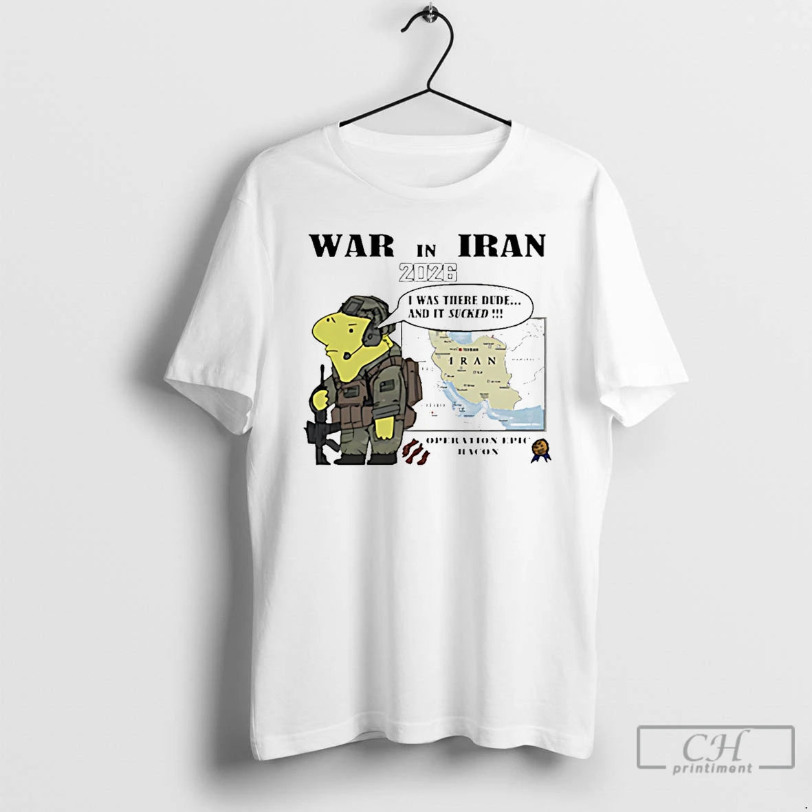 Classic War In Iran 2026 I Was There Dude And It Sucked Cartoon T Shirts
