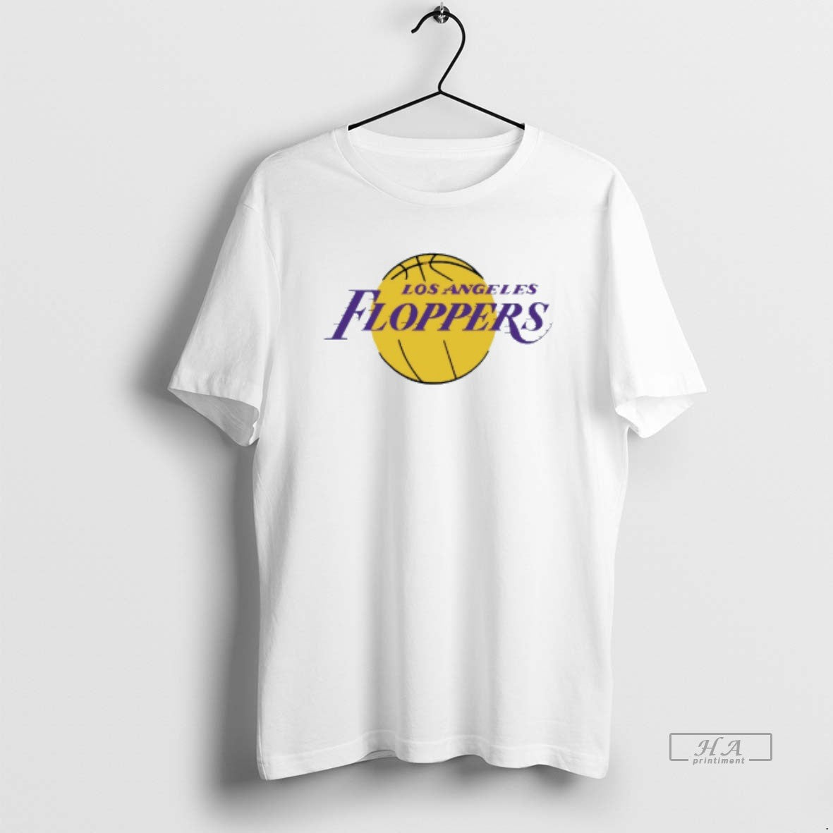 Official Los Angeles Floppers Los Angeles Lakers Logo Mens White Tee