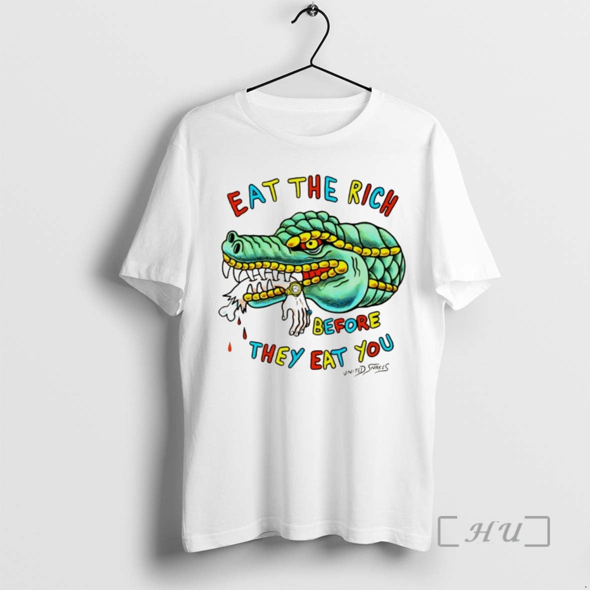 Officials Alligator Eat The Rich Before They Eat You Cartoon