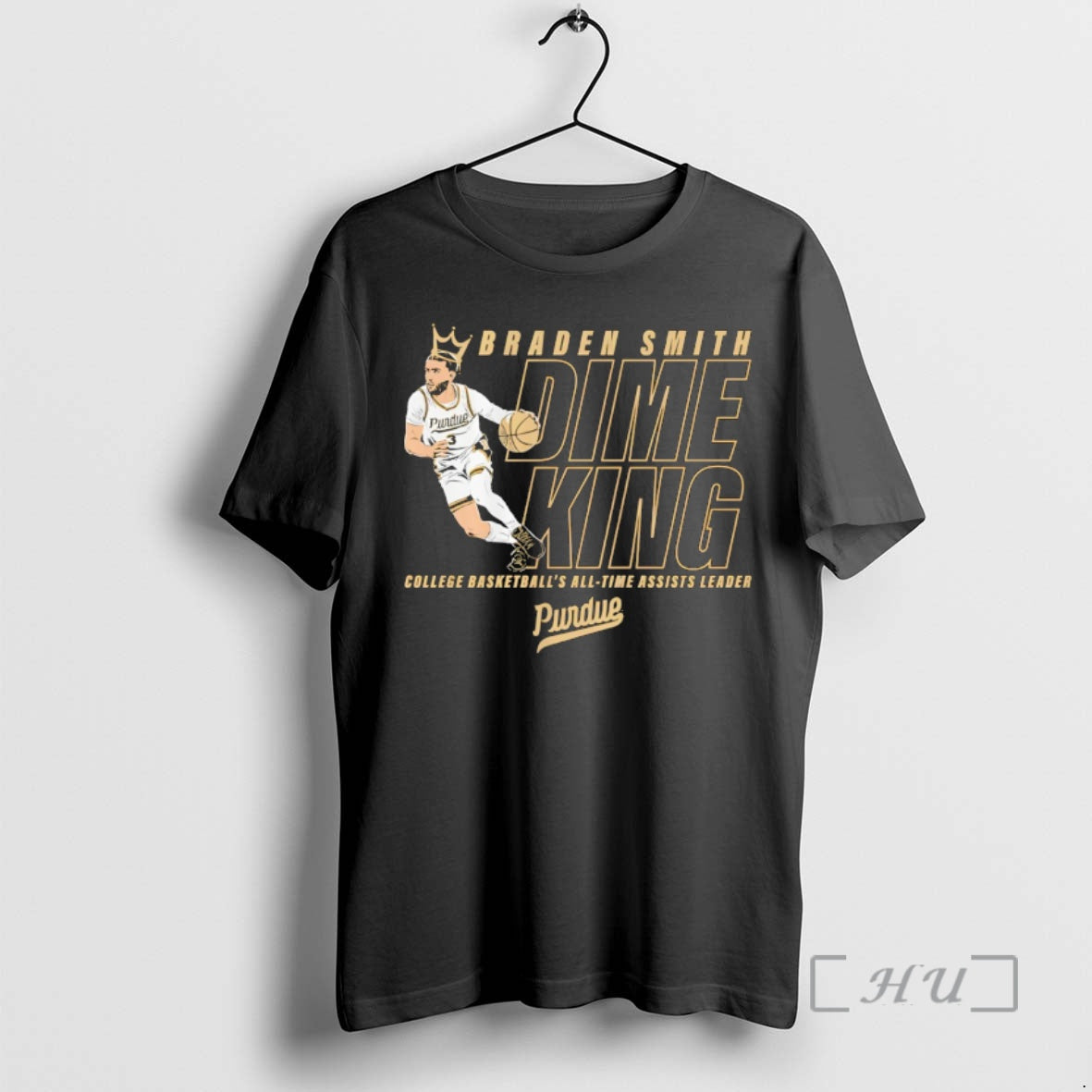 Officials Braden Smith Dime King Purdue Boilermakers Basketball All Time Assists Leader Premium T Shirts