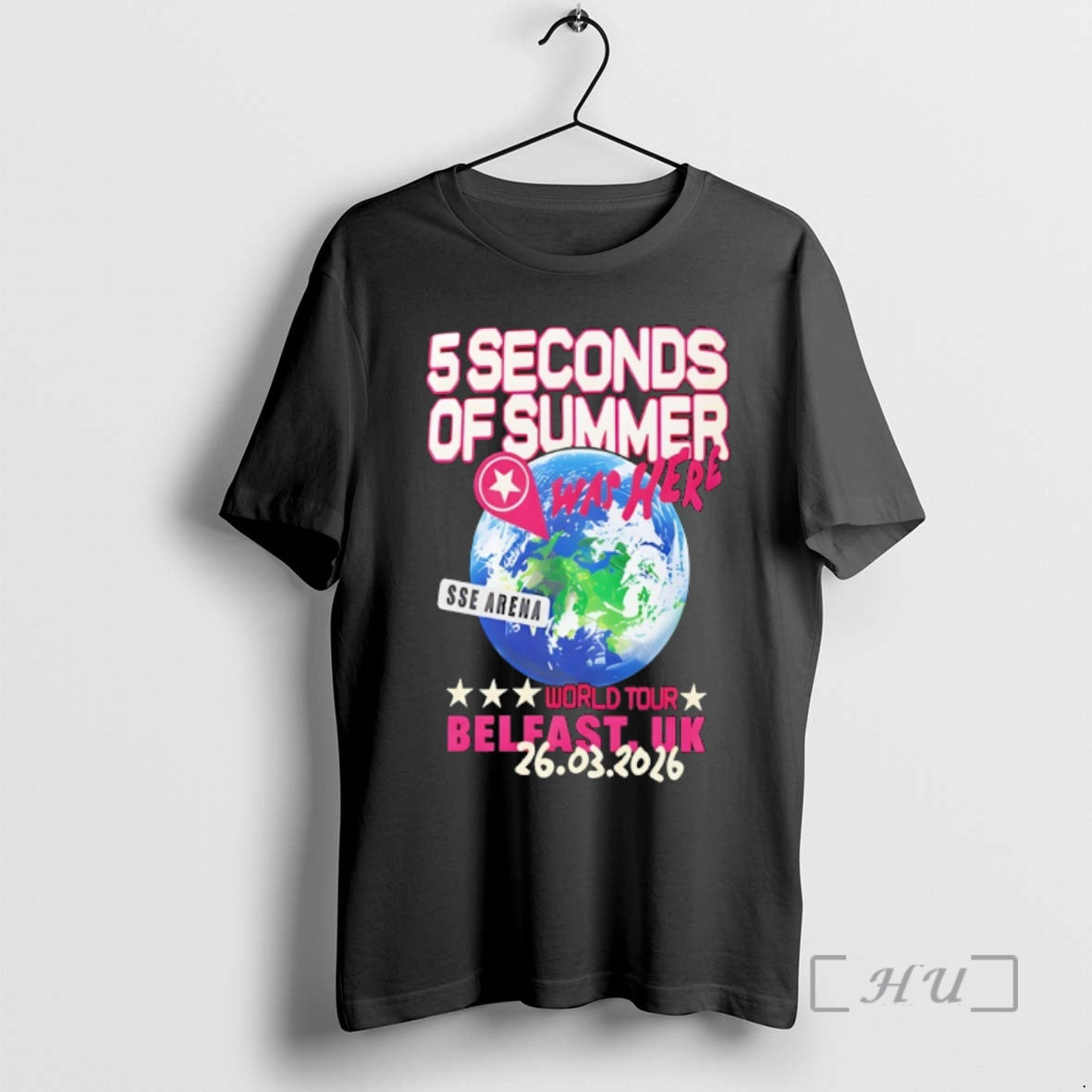 Officials Earth 5sos Seconds Of Summer World Tour Belfast Uk 2026 Premium T Shirts Sweater