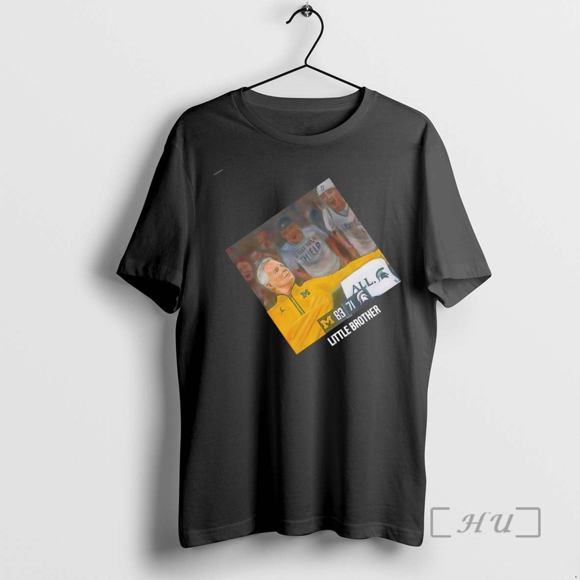 Officials Michigan 83 Vs Michigan State 71 Dusty May Little Brother Black Premium T Shirts