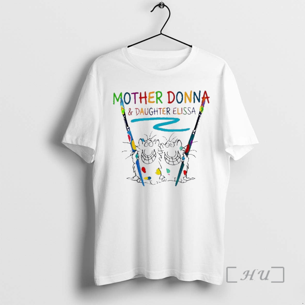 Officials Mother Donna Daughter Elissa Matching Art Cats