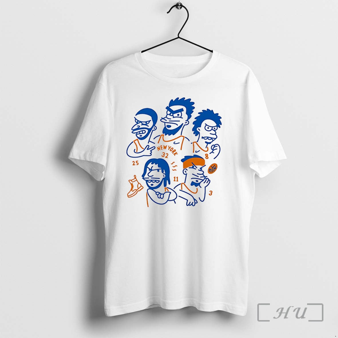 Officials New York Knicks The Simpsons Team Members Cartoon Style Tee Premium T Shirts Sweater