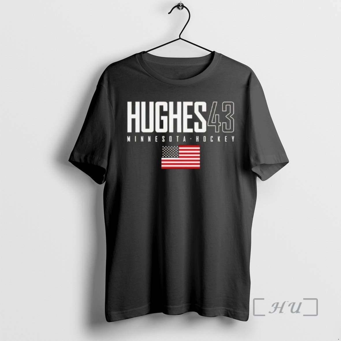 Officials Quinn Hughes 43 Minnesota Wild Usa Flag Elite