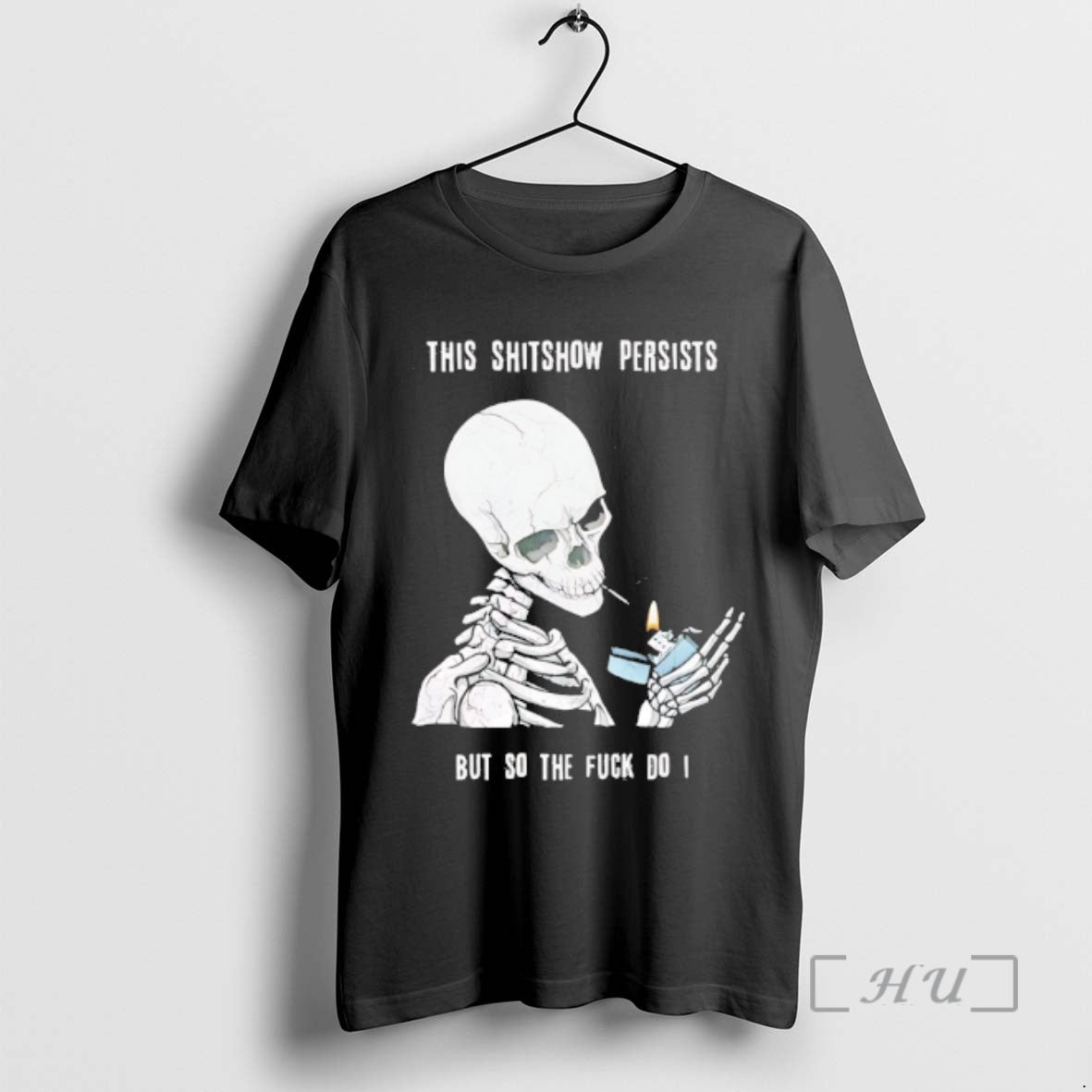 Officials Skull Smoking This Shitshow Persists But So The Fuck Do I Premium T Shirts