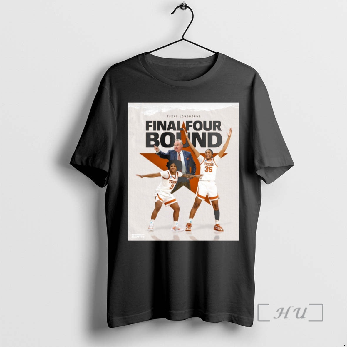 Officials Texas Longhorns Final Four Bound Hook Em And Book Em 2026 Premium T Shirts