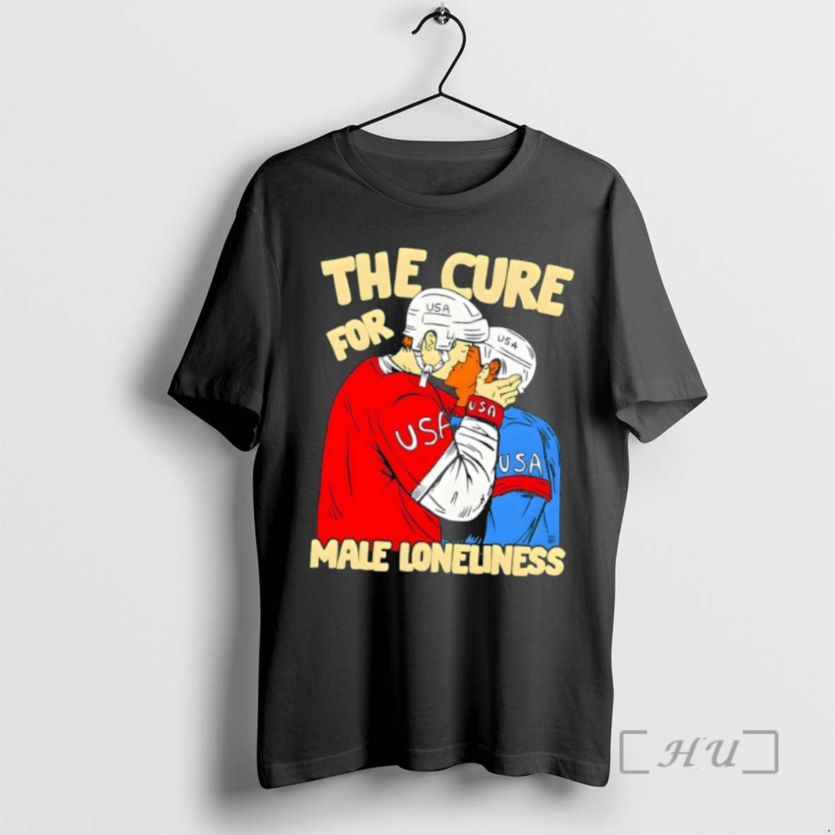 Officials The Cure For Male Loneliness Go Team Us Gay Usa Graphic Premium T Shirts
