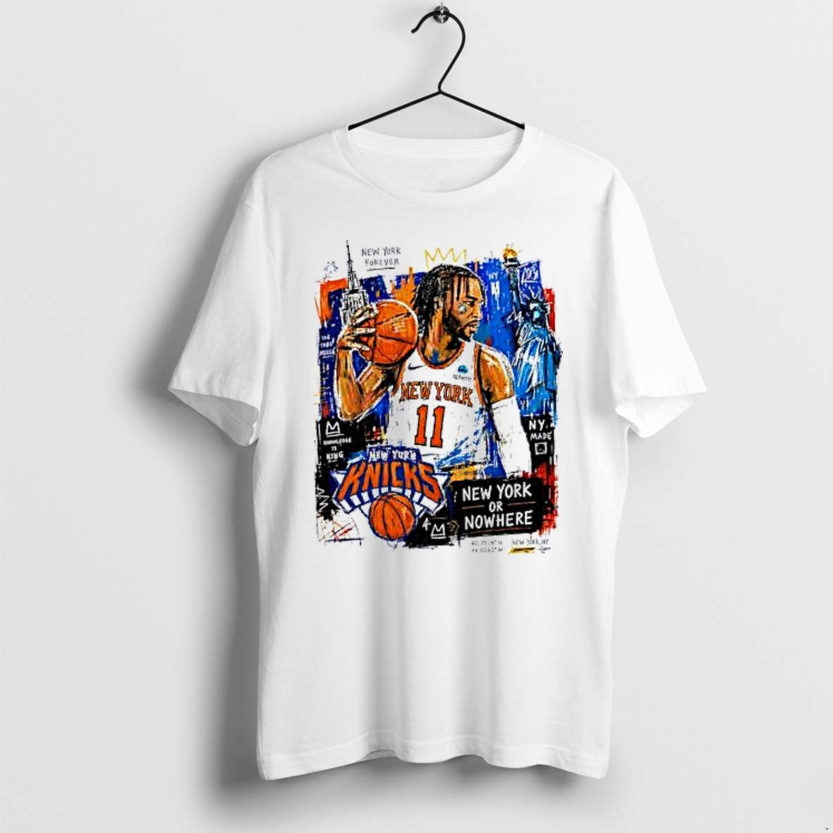 Original Jalen Brunson New York Knicks New York Forever New York Or Nowhere Tshirts
