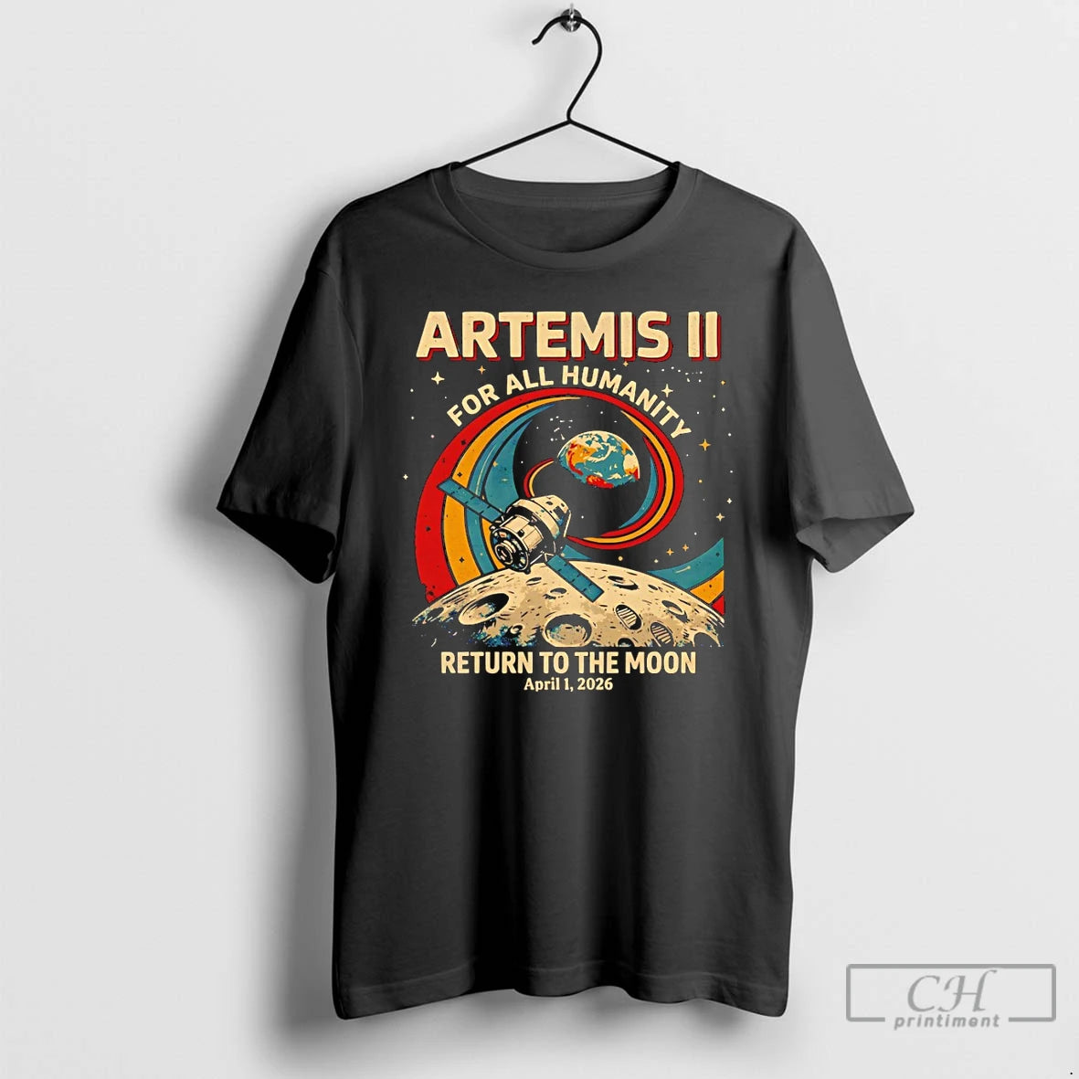 Premium Artemis Ii Mission Return To The Moon 2026 For All Humanity T Shirts Sweater