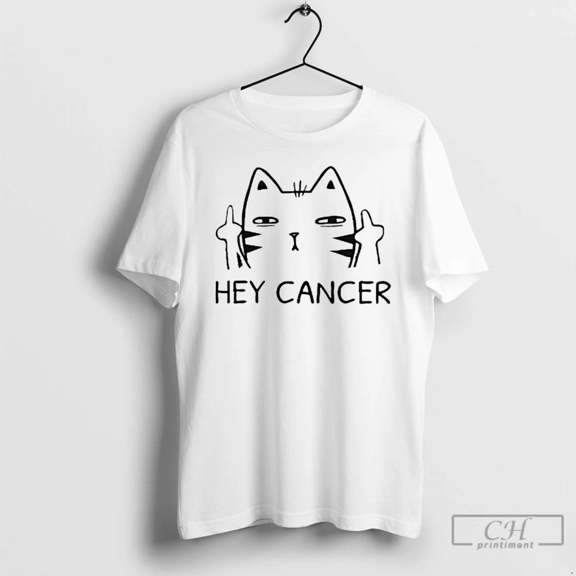 Premium Kitten Middle Finger Hey Cancer