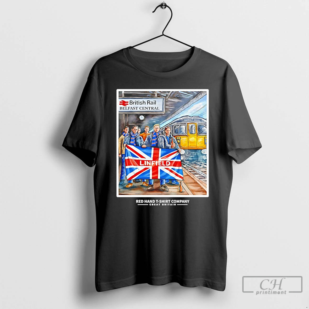Premium Linfield British Rail Belfast Central Uk Flag