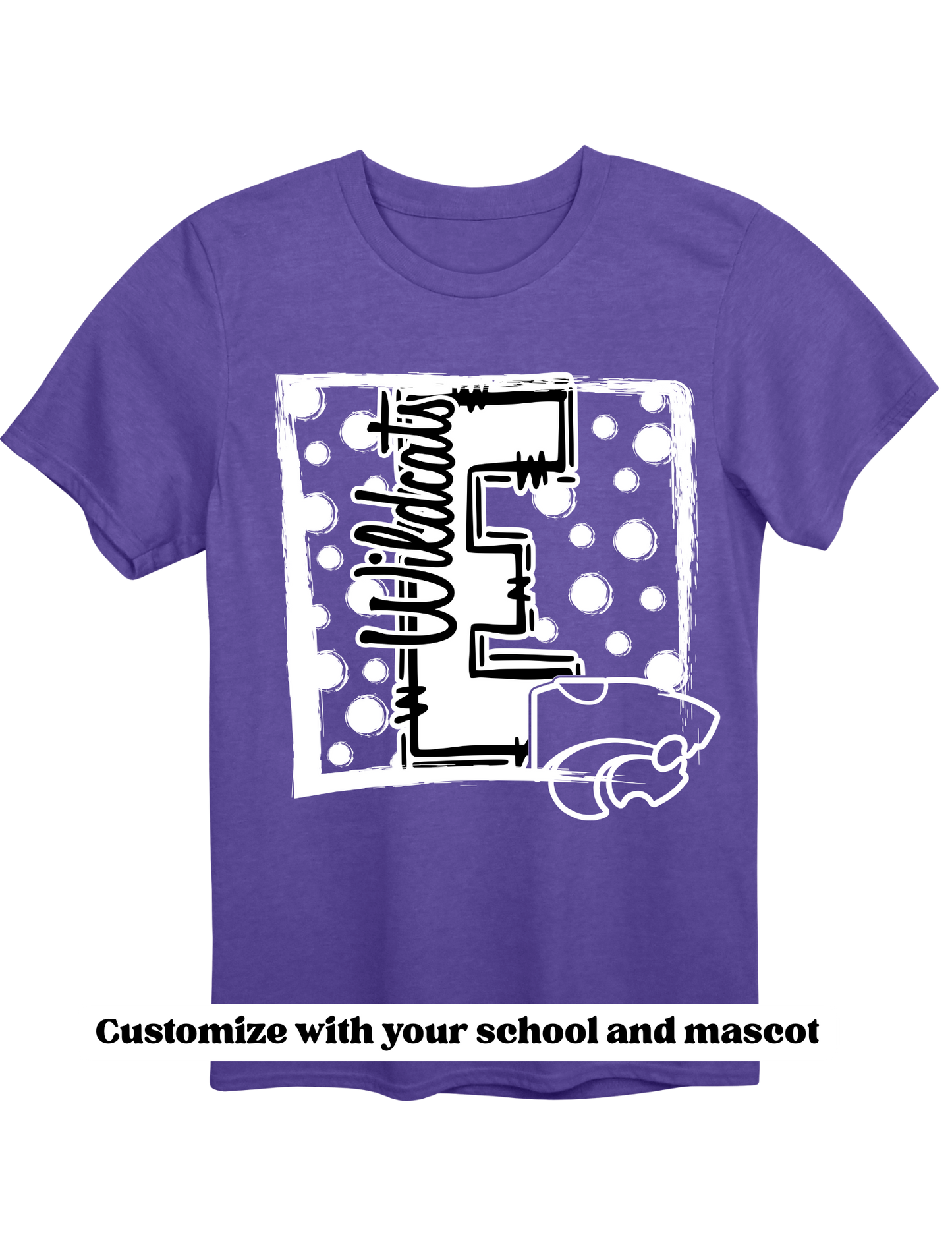 Polka Dot Custom Mascot School Spirit Shirt