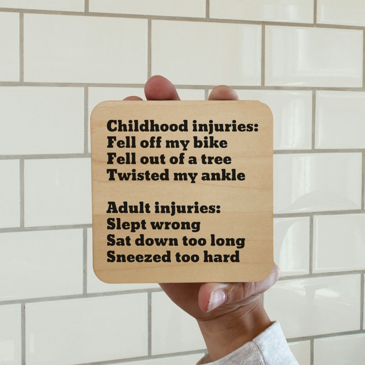 Childhood Injuries/Adult Injuries Magnet/Drink Coaster