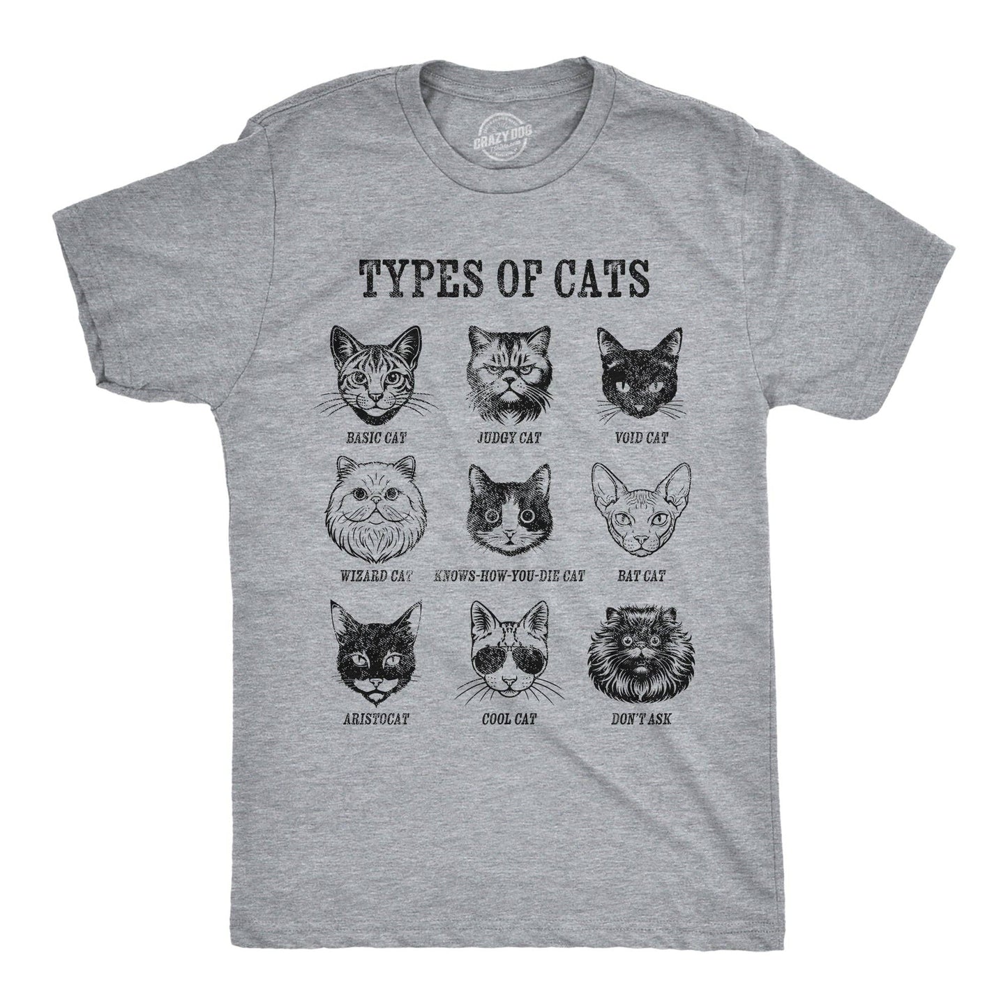 Types of Cat List Men's T Shirt