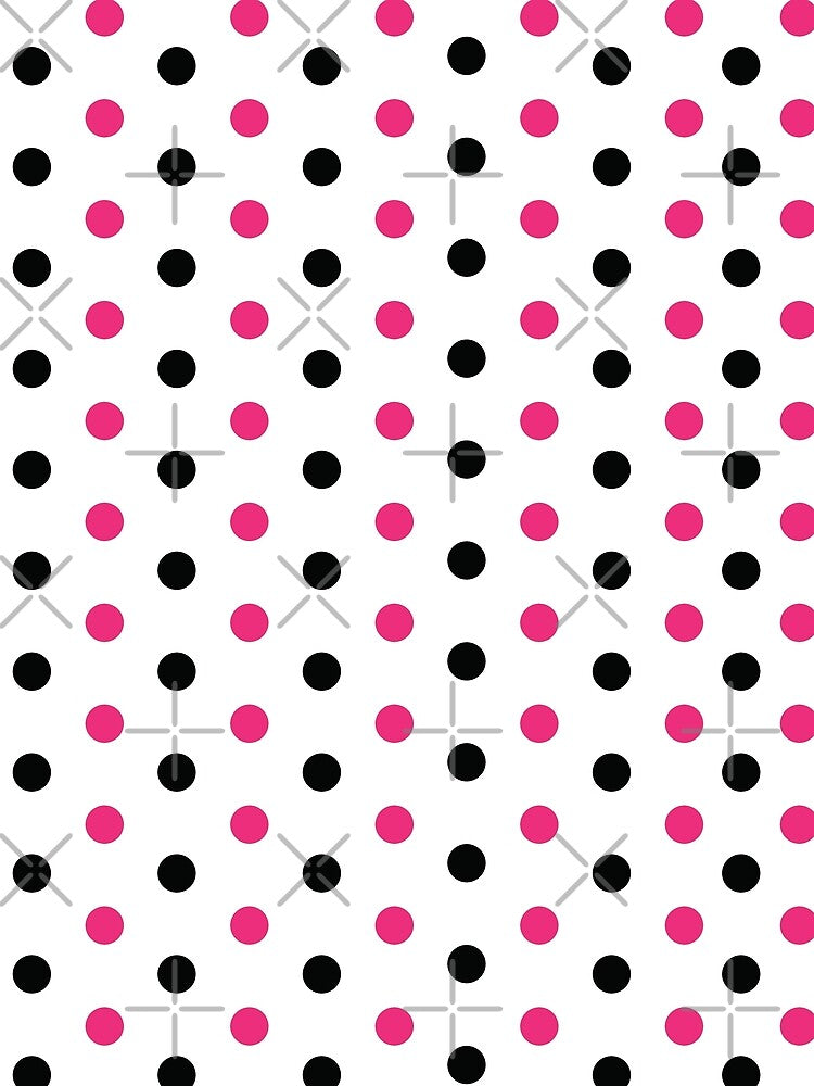 Pinky black polka dot Basic Print by Mobile Cases Store