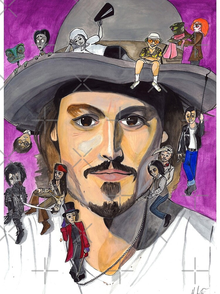 Johnny Depp W/ back by aviva bubis