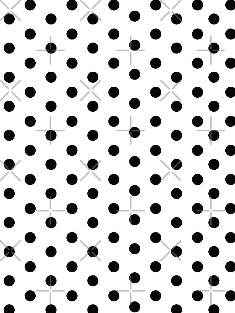 black white polka dot Basic Print by Mobile Cases Store