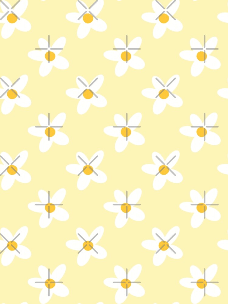 Cute and Simple Flower (Yellow Background) by KharaFox Design