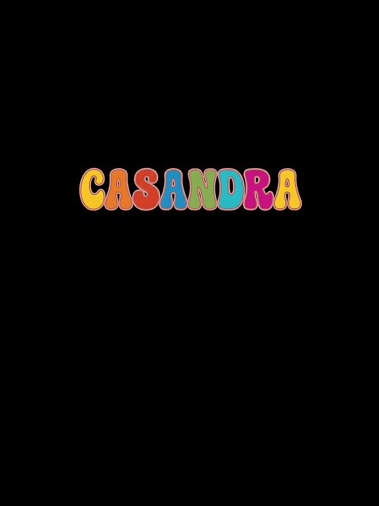 ❤️ Casandra Personalized Name Wavy Retro Shirt, Coffee Mug, Sticker Gift by HelixPedia