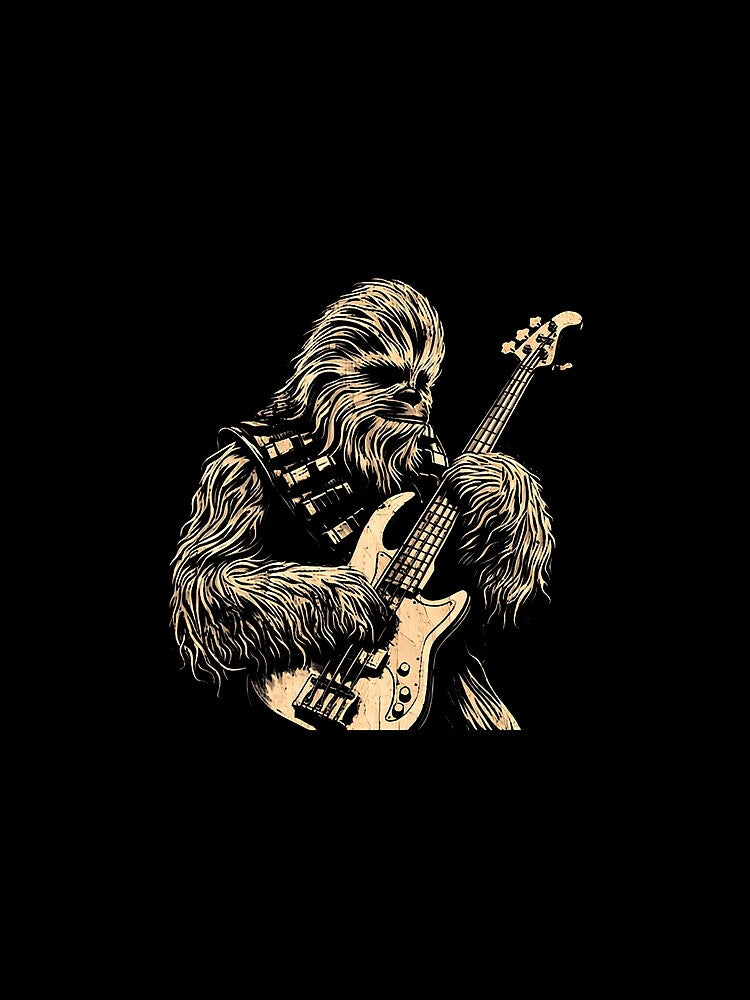 Chewie Playing Bass Guitar Funny Meme Chewie Cute Chewie by elihletoriong