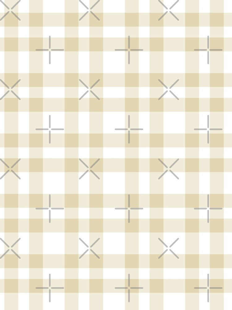 Plaid - wildflower - gold by Stephanie Fiona Design