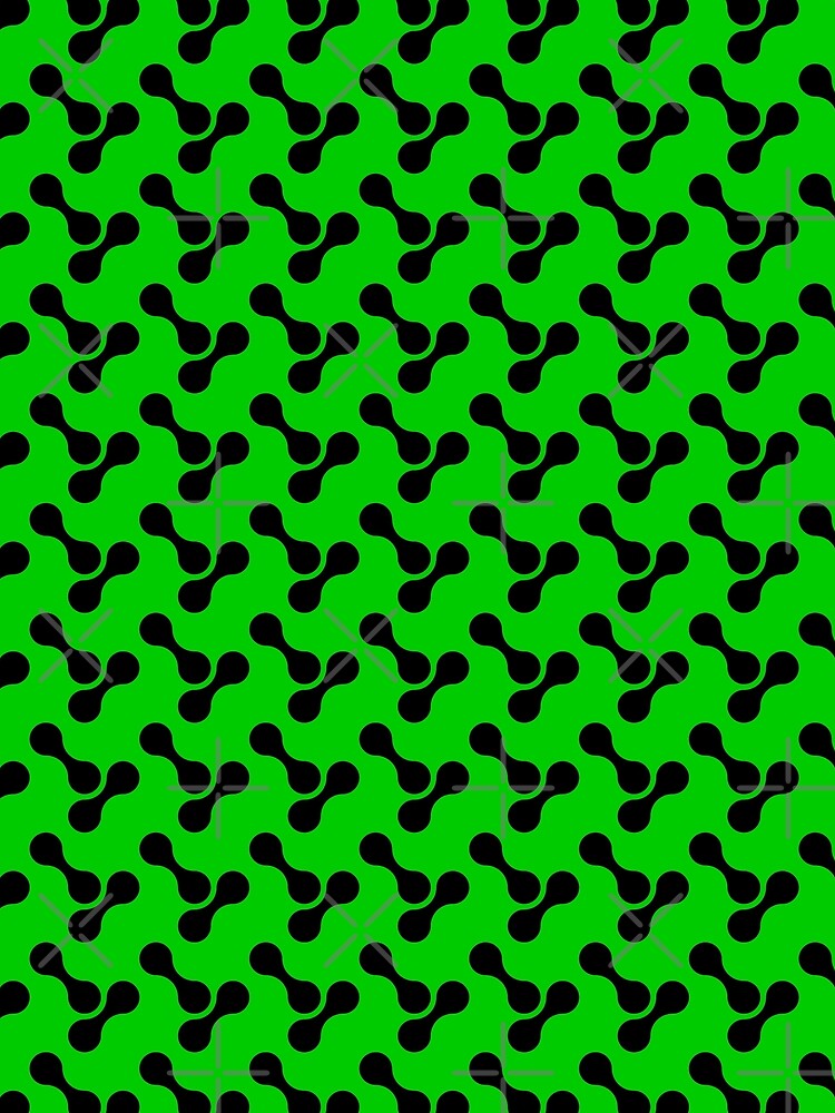 black and green abstract bone circle organic shape pattern by Ray Loka