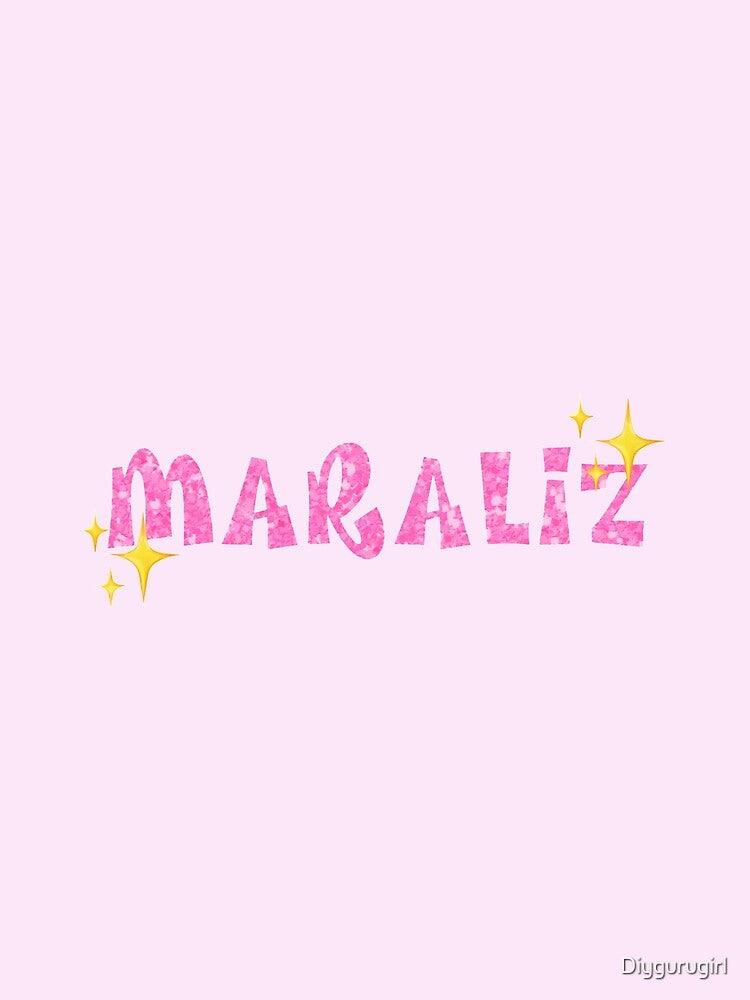 custom bratz font glitter name, maraliz by Diygurugirl