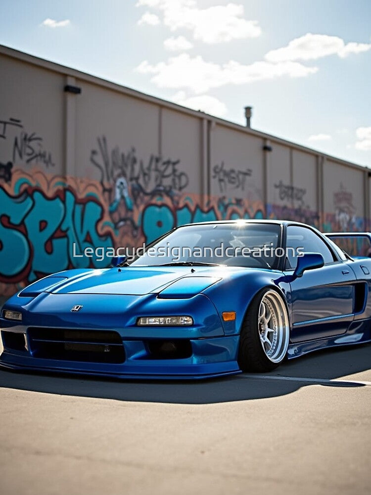 blue nsx in parking lot by Legacydesignandcreations