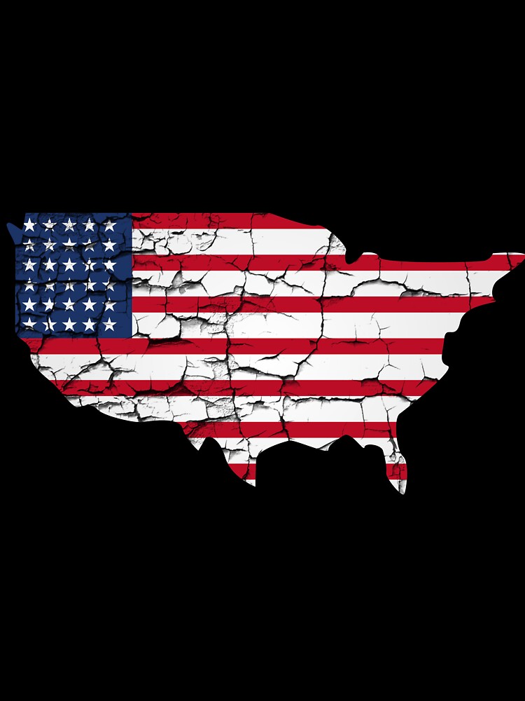 Distressed USA Map T-Shirt for Men and Women by AllStarMerch
